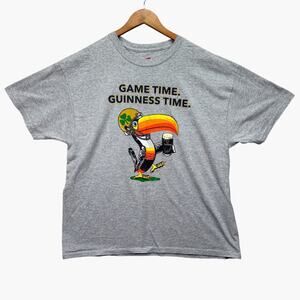 RARE Guinness Game Time Notre Dame Football Toucan Beer Frat NCAA T-Shirt XL